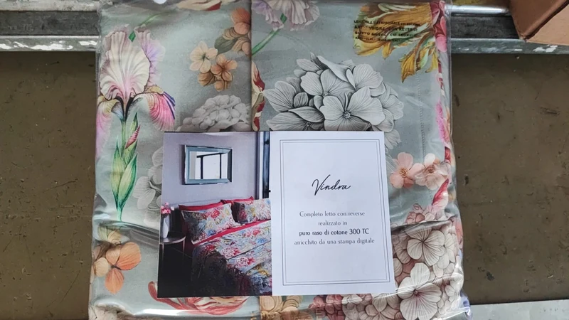 Completo letto copriletto matrimoniale della Creole produzione artigianale Toscana