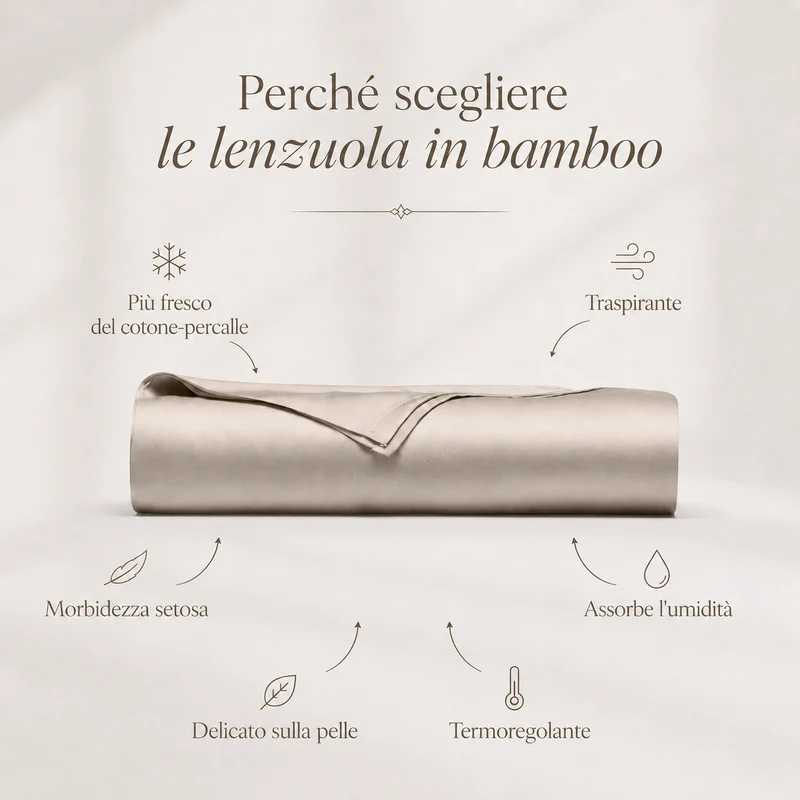 Set Lenzuola in Bamboo Premium | Caramel