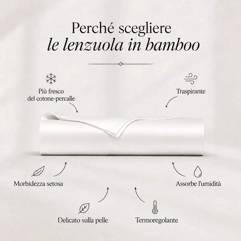 Set Lenzuola in Bamboo Premium | Bianco