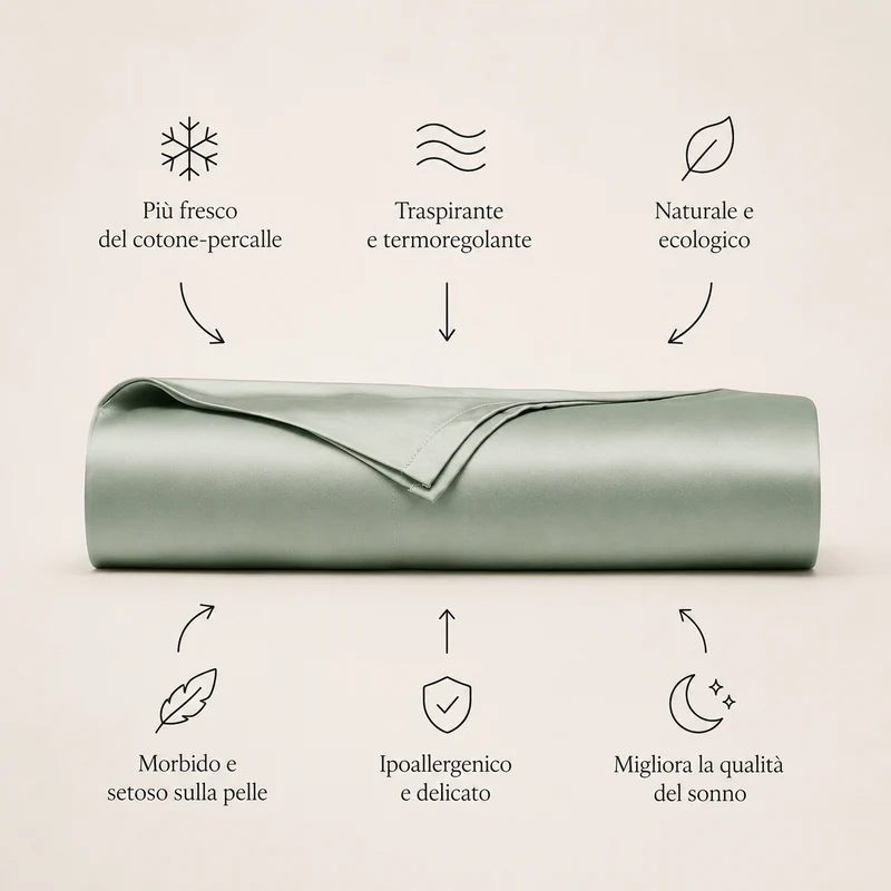 Set Lenzuola in Bamboo Premium | Verde Salvia