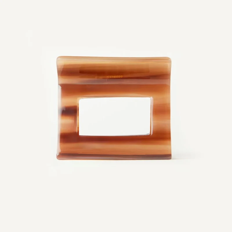 SQUARE CLIP IN ACETATO - MIELE