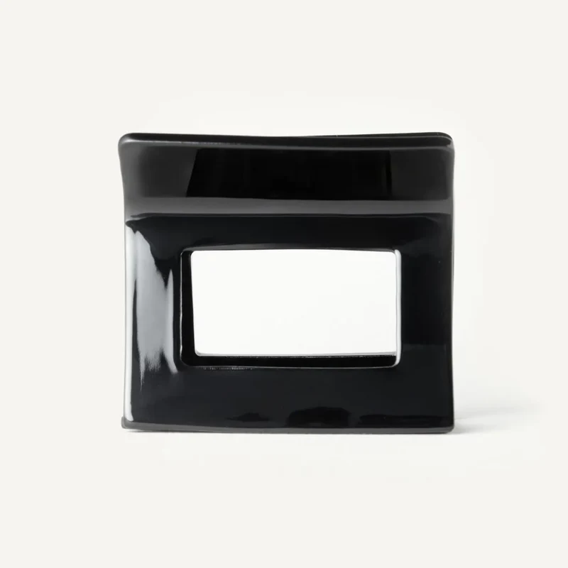 SQUARE CLIP IN ACETATO - NERO