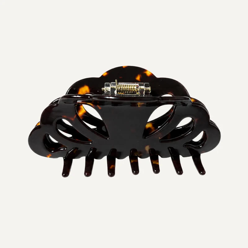 FLOWER CLIP IN ACETATO - TARTARUGATO