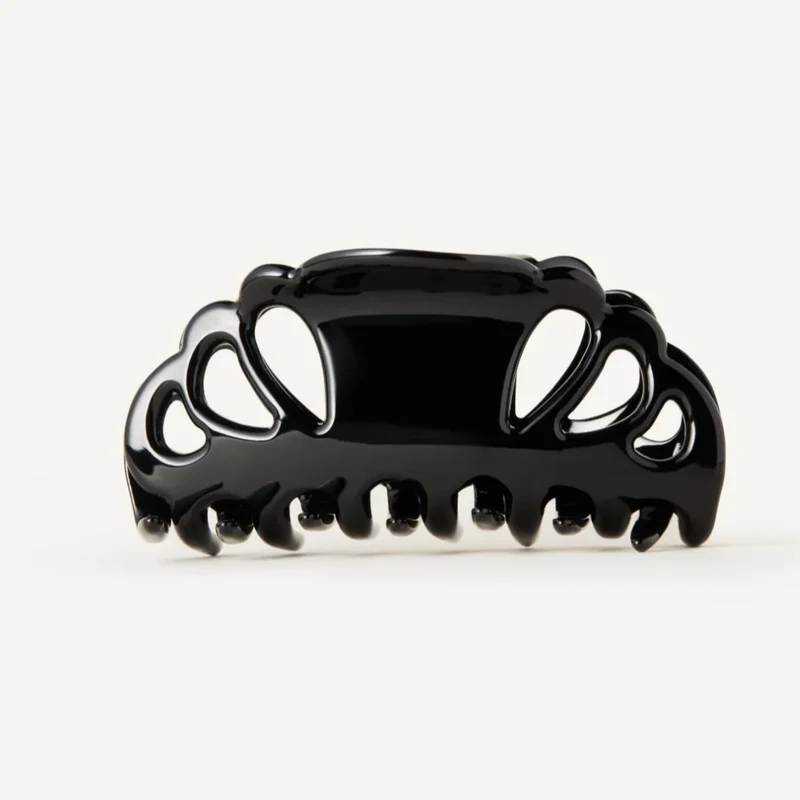 FLOWER CLIP IN ACETATO - NERA