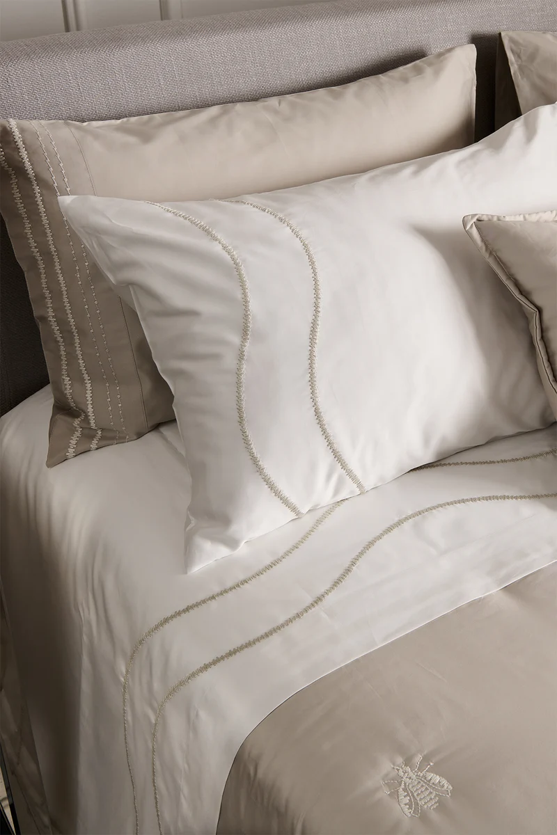 Set lenzuola Couture d’art ricamo onde