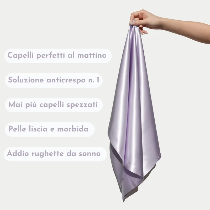Federa 100% Seta Anticrespo | Lilla