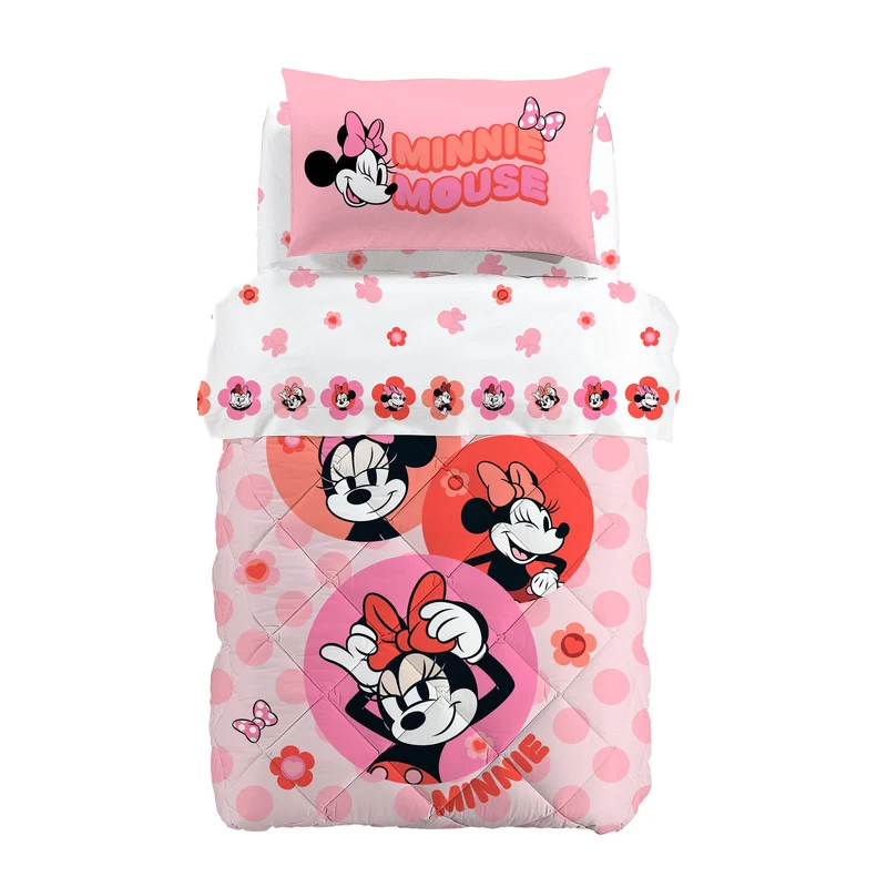 Trapunta minnie flowers in Cotone 300 gr/mq