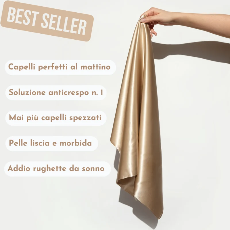 Federa 100% Seta Anticrespo | Caramel