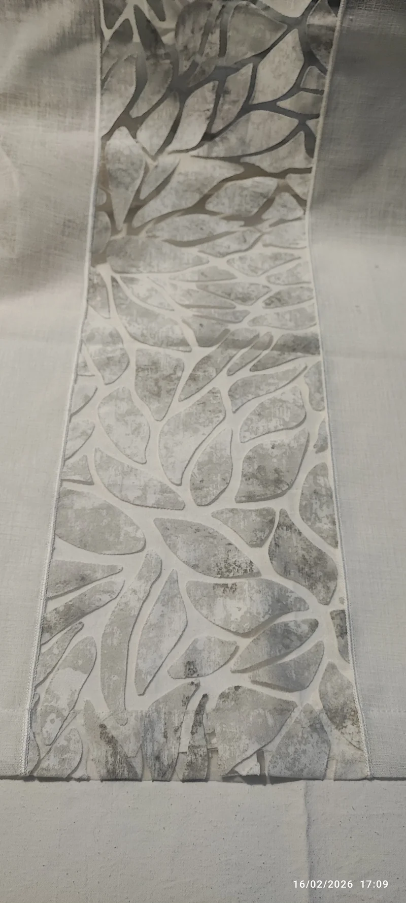 Tendina devoree disegno in rilievo salalah larga 60 cm produzione italiana e cucita anche su misura