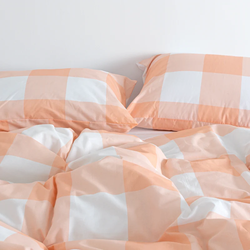 Gingham Funda nórdica Melocotón