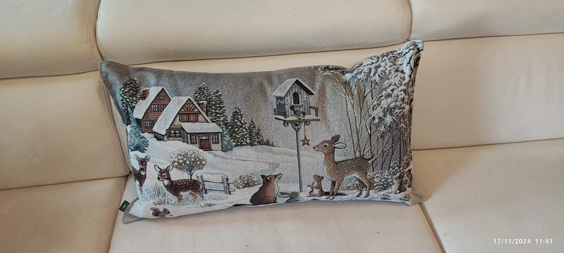 Cuscino Winter arredo 47x80 in gobelin produzione italiana