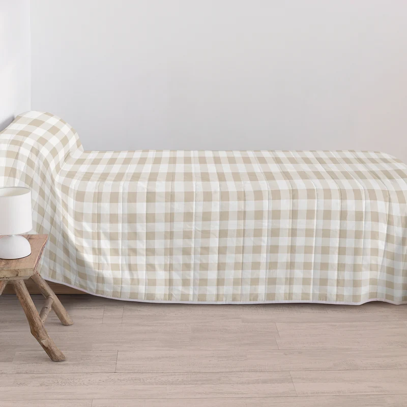 Vichy beige Colcha