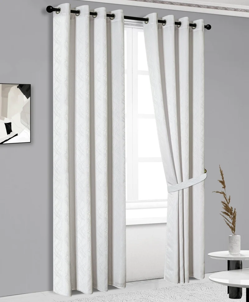 Lydia | Tenda Semi-Oscurante Jacquard Spesso con Motivo a Onde Curvilinee PV-N221
