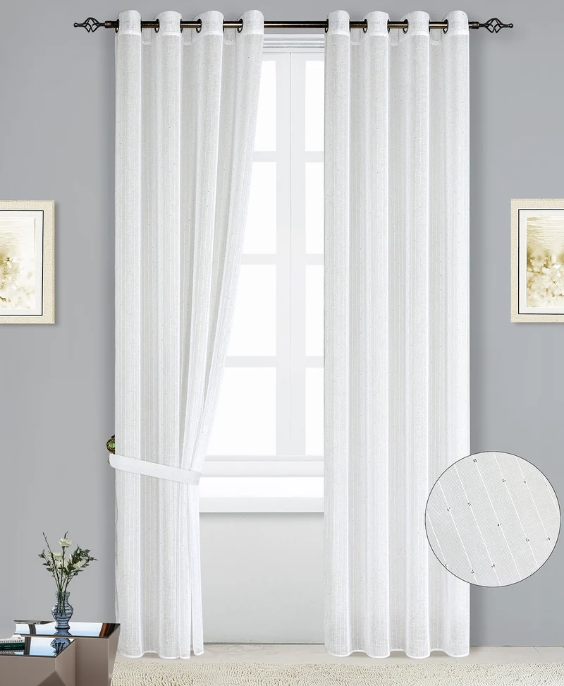 Kay | Tenda Trasparente Paillettes in Voile con Paillettes PV-N205