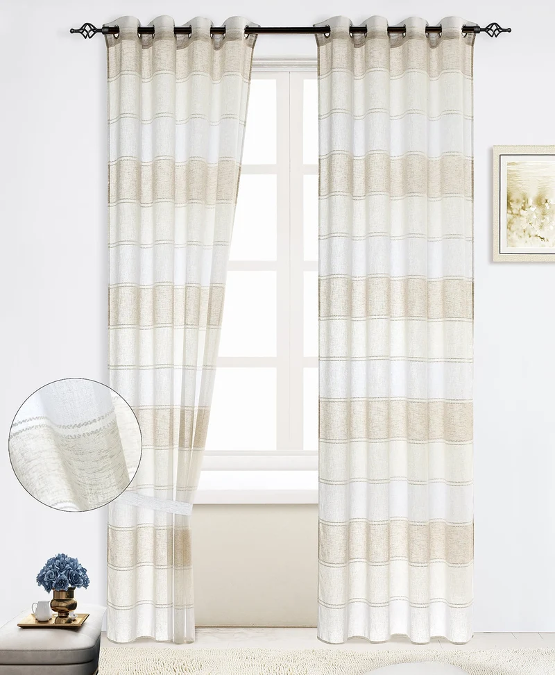 Julia | Tenda Semi-Trasparente Motivo A Righe PV-N200