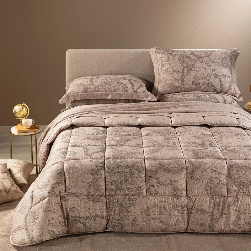 Trapunta Geo Country in Raso di cotone 300 gr/mq