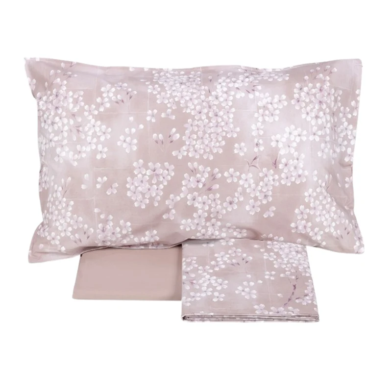 Completo Lenzuolo Copriletto Kimono in percalle di cotone