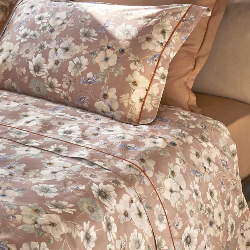 Completo Letto Orticola in raso di cotone