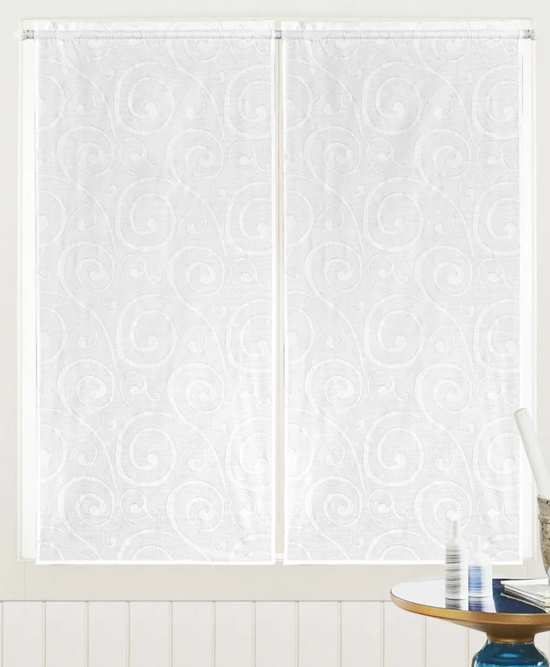 Jenny | Coppia Tendine Trasparenti Doris Motivi Floreali Curvi PV-B191 / PV-L191