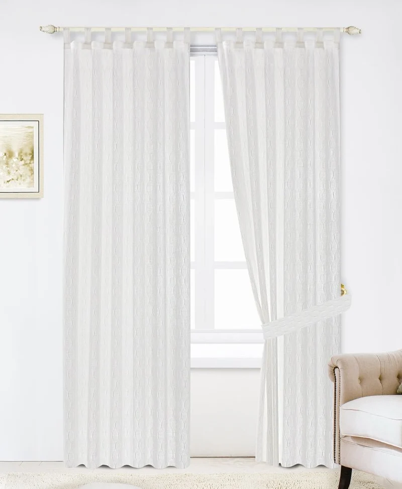 Freda | Tenda Semi-Oscurante Jacquard Spesso con Motivo a Fiori di Zucca PV-N151