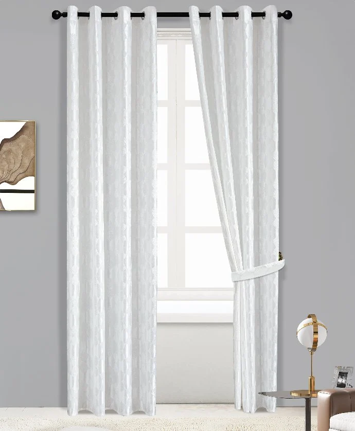 Lucy | Tenda Semi-Oscurante Jacquard Spesso con Motivo a Foglie di Ginkgo PV-N220