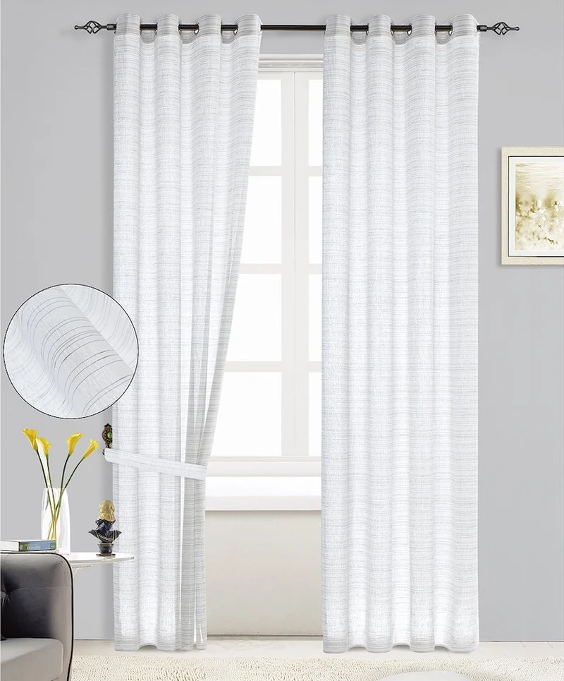 Josephine | Tenda Trasparente Motivo A Linea Sottile PV-N196