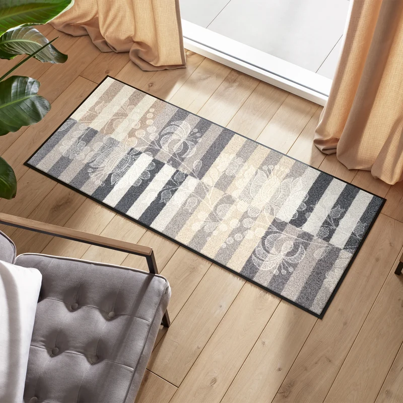 Tappeto antiscivolo Botanica Shadow Wash+Dry con bordo