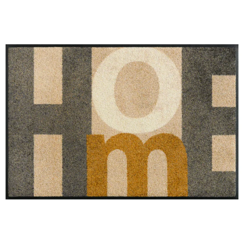 Tappeto antiscivolo Home Letters Wash+Dry con bordo