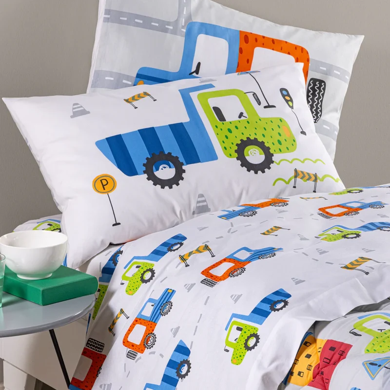 Completo Lenzuola City Car 100% Cotone Kids