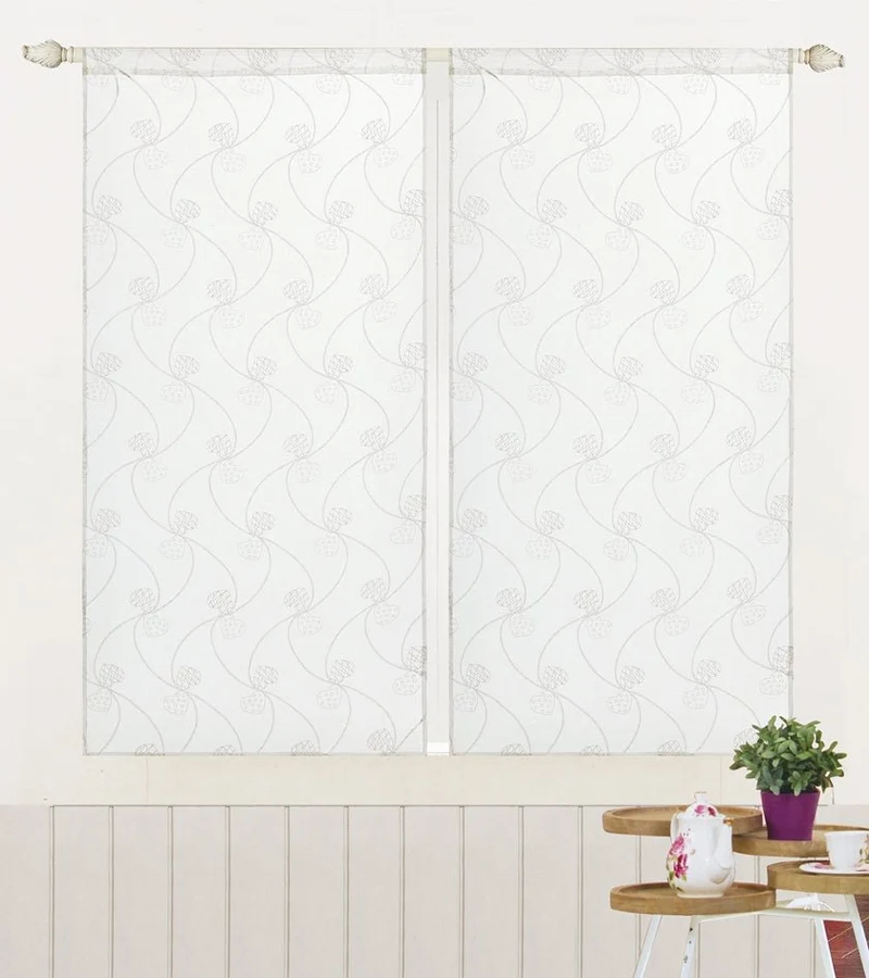 Caldwell | Coppia Tendine Trasparenti Doris con Cuori in Rilievo PV-B109 / PV-L109