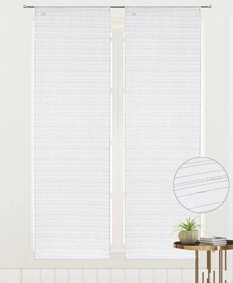 Josephine | Coppia Tendine Trasparenti Per Finestra Motivo A Linea Sottile PV-B196 / PV-L196