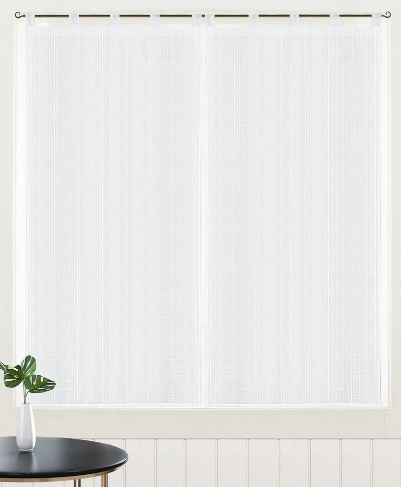Lee | Coppia Tendine Trasparenti in Voile con Righe Sottili PV-B211 / PV-L211