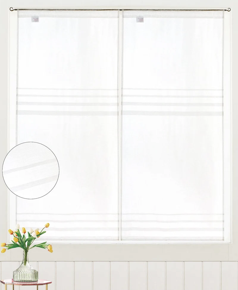 Joanna | Coppia Tendine Semi-Trasparenti in Voile PV-B194 / PV-L194