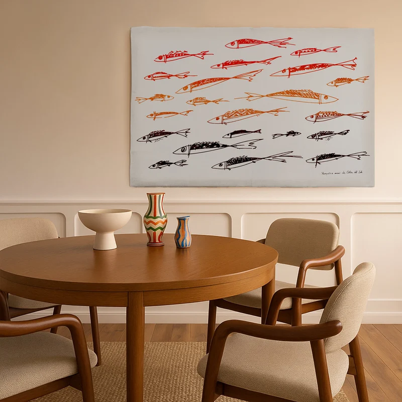 Arazzo Sardine moka