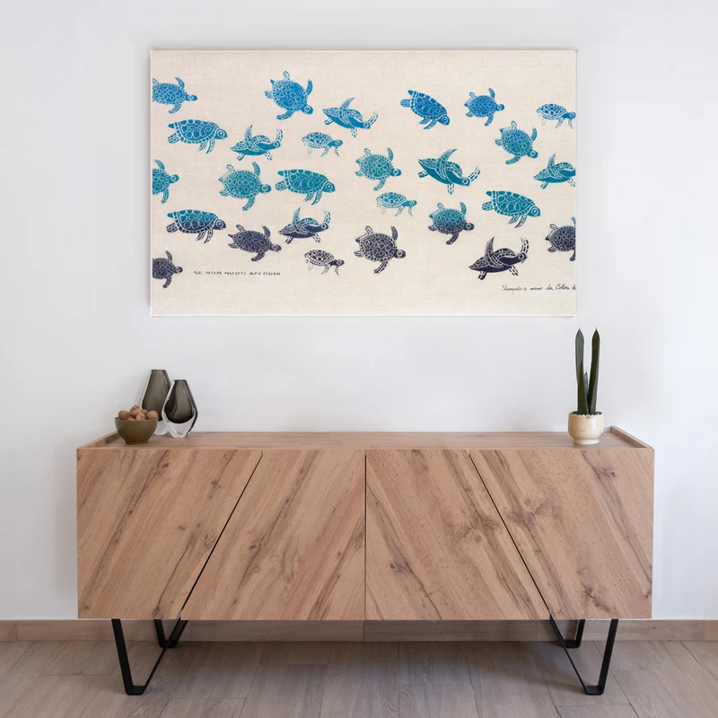 Arazzo Tartarughine blu