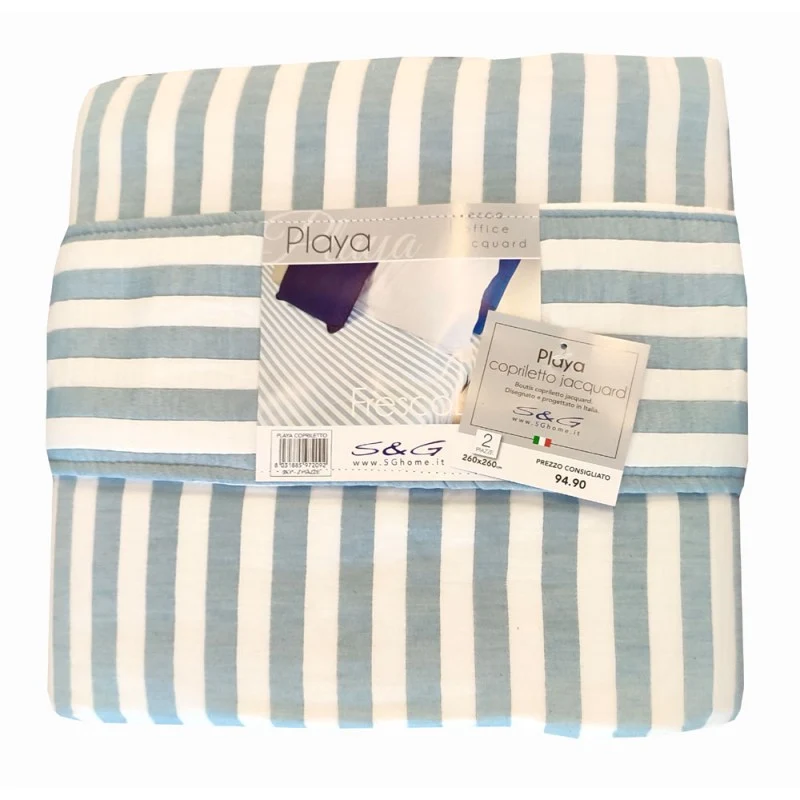 Quilt Copriletto Matrimoniale Jaquard Double Face Playa Sghome