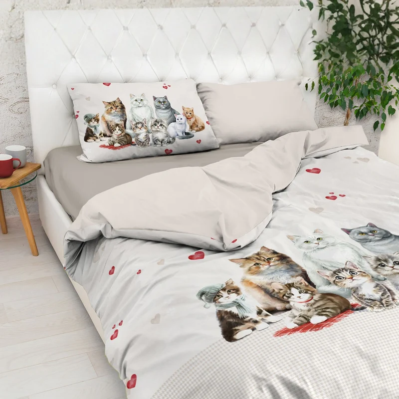 Parure Copripiumino Infinity Amici 100% puro cotone