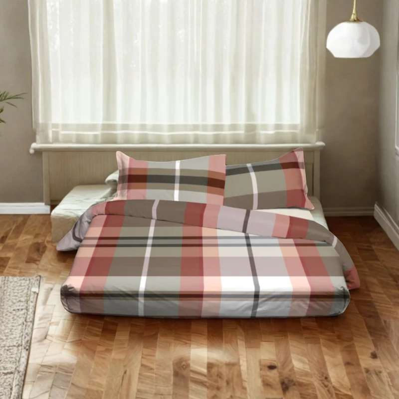 Parure copripiumino Kai 100% cotone pettinato tinto filo Fine Serie