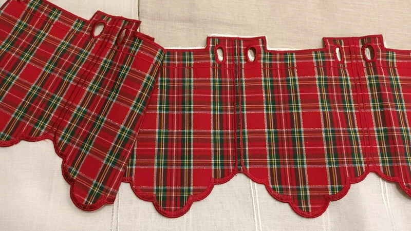 Mantovana Tendina Arredo Scozzese con lurex a Vetro H23
