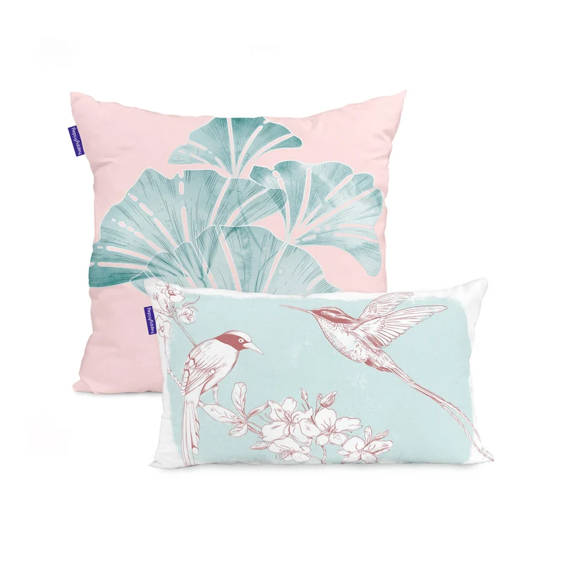 Chinoiserie rose Funda de cojín 50x50 + 50x30 cm