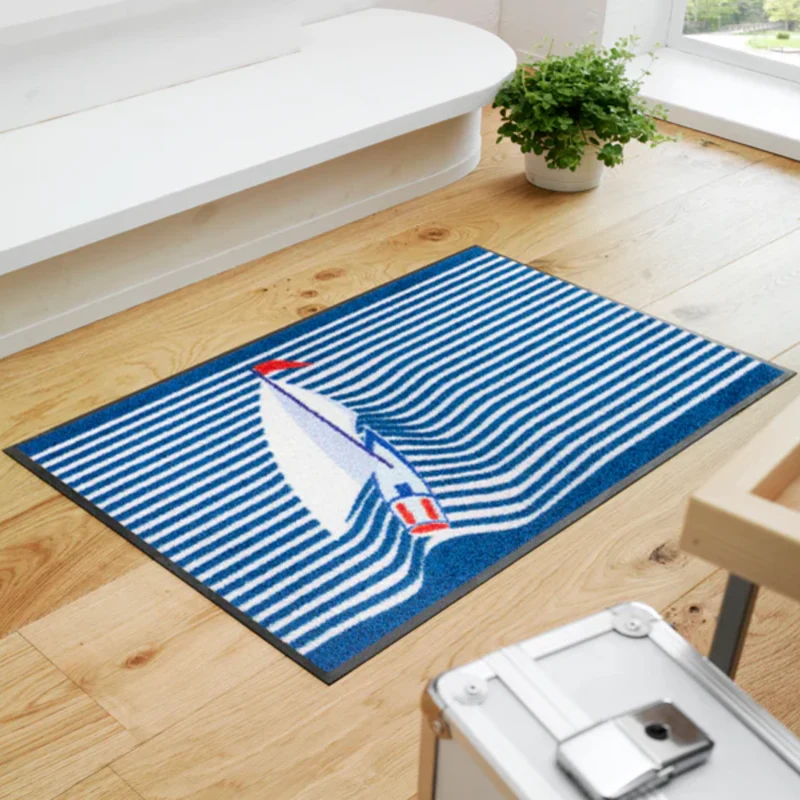 Tappeto antiscivolo Sailing Boat Wash+Dry con bordo