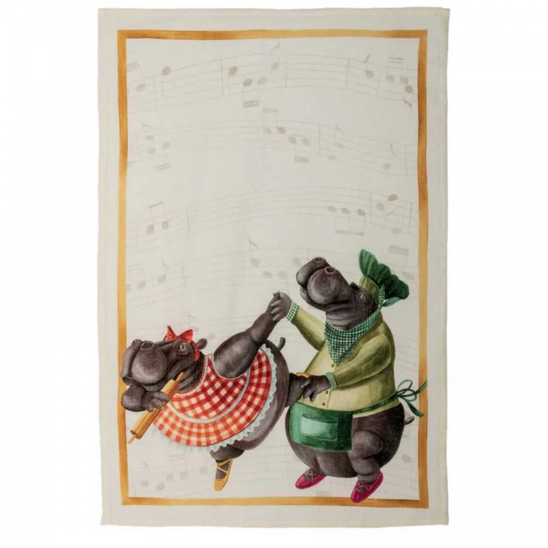 Strofinaccio Figaro-Ocra in puro lino