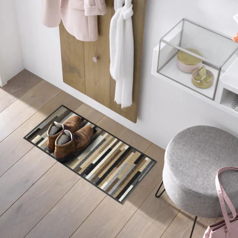 Tappeto antiscivolo Stripes nature Wash+Dry Design