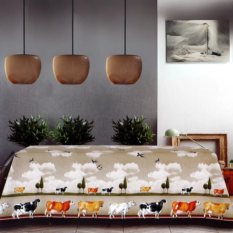 Tovaglia Design Mucche 100% cotone