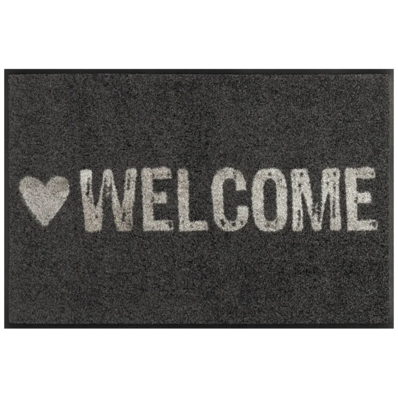 Tappeto antiscivolo Warmly Welcome Wash+Dry con bordo