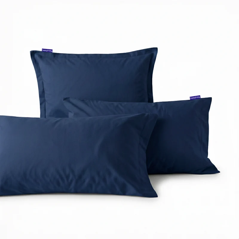 Basic Funda de almohada Azul marino