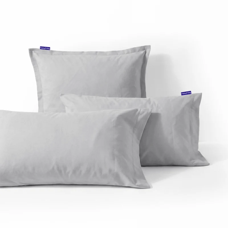 Basic Funda de almohada Gris claro