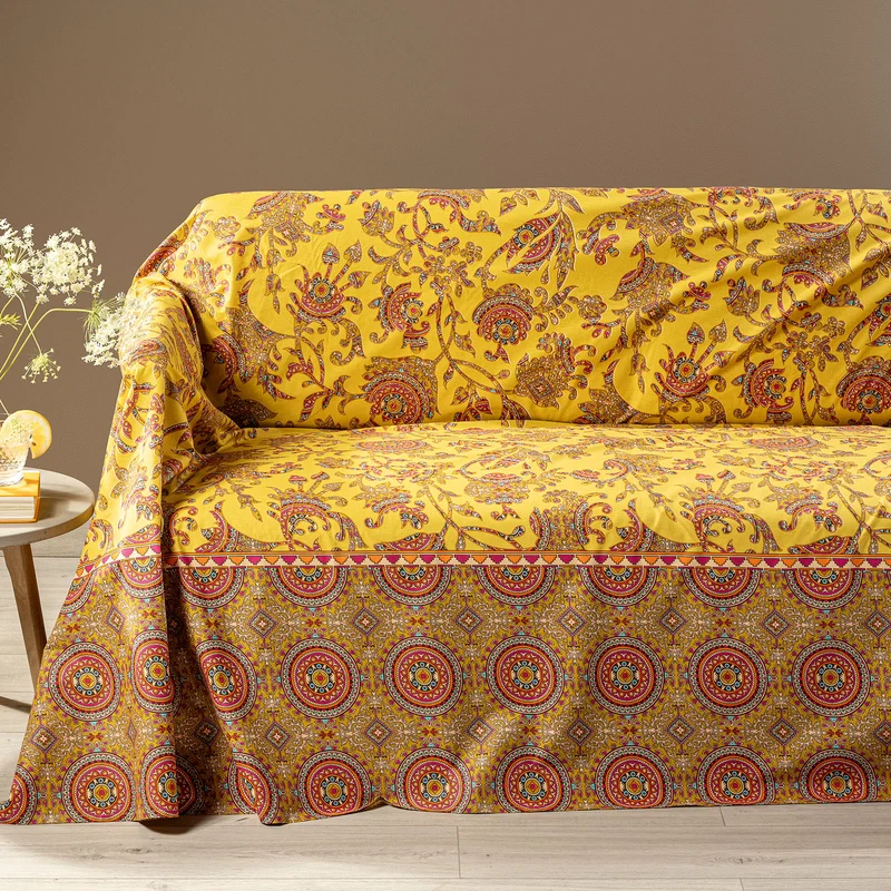 Telo arredo Copridivano Grandecor Milos in Cotone