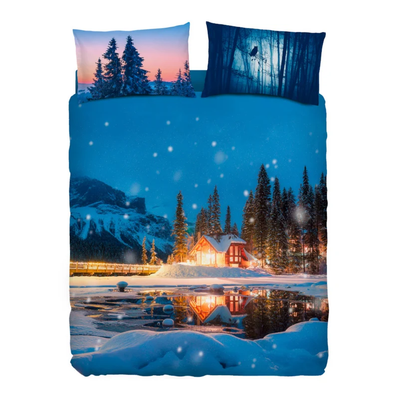Completo copripiumino Imagine Mountain Lodge 100% cotone