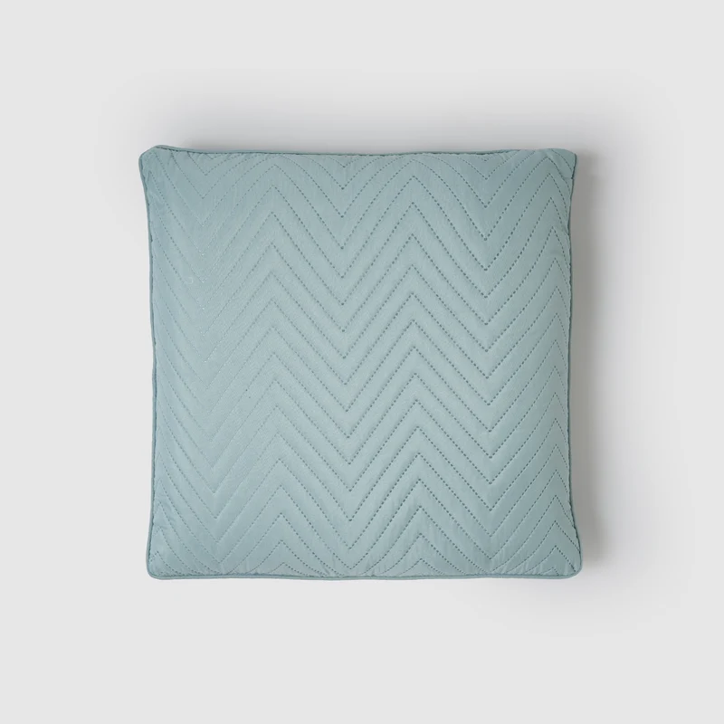 Cojín liso zig-zag verde tiffany